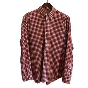 Banana Republic Red Plaid Dress Shirt